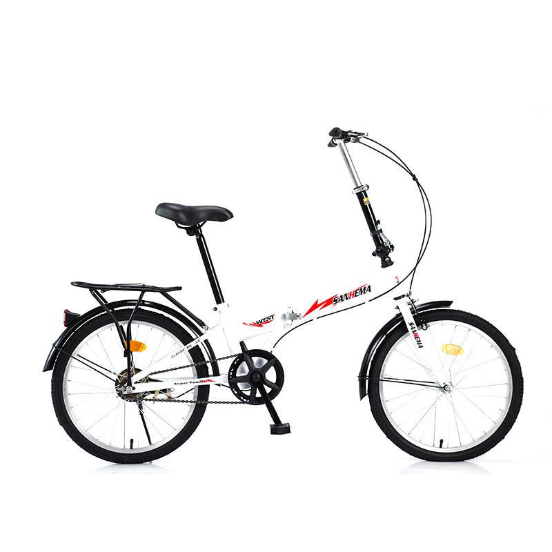 20-inch Overlord Adult Folding Bike with Dual Disc Brakes for City Leisure Riding