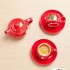 Special Gold-plated Tea Set Christmas Gift One Pot Two Cups Christmas Tea Pot Set Coffee Cup Saucer Teapots Teaware