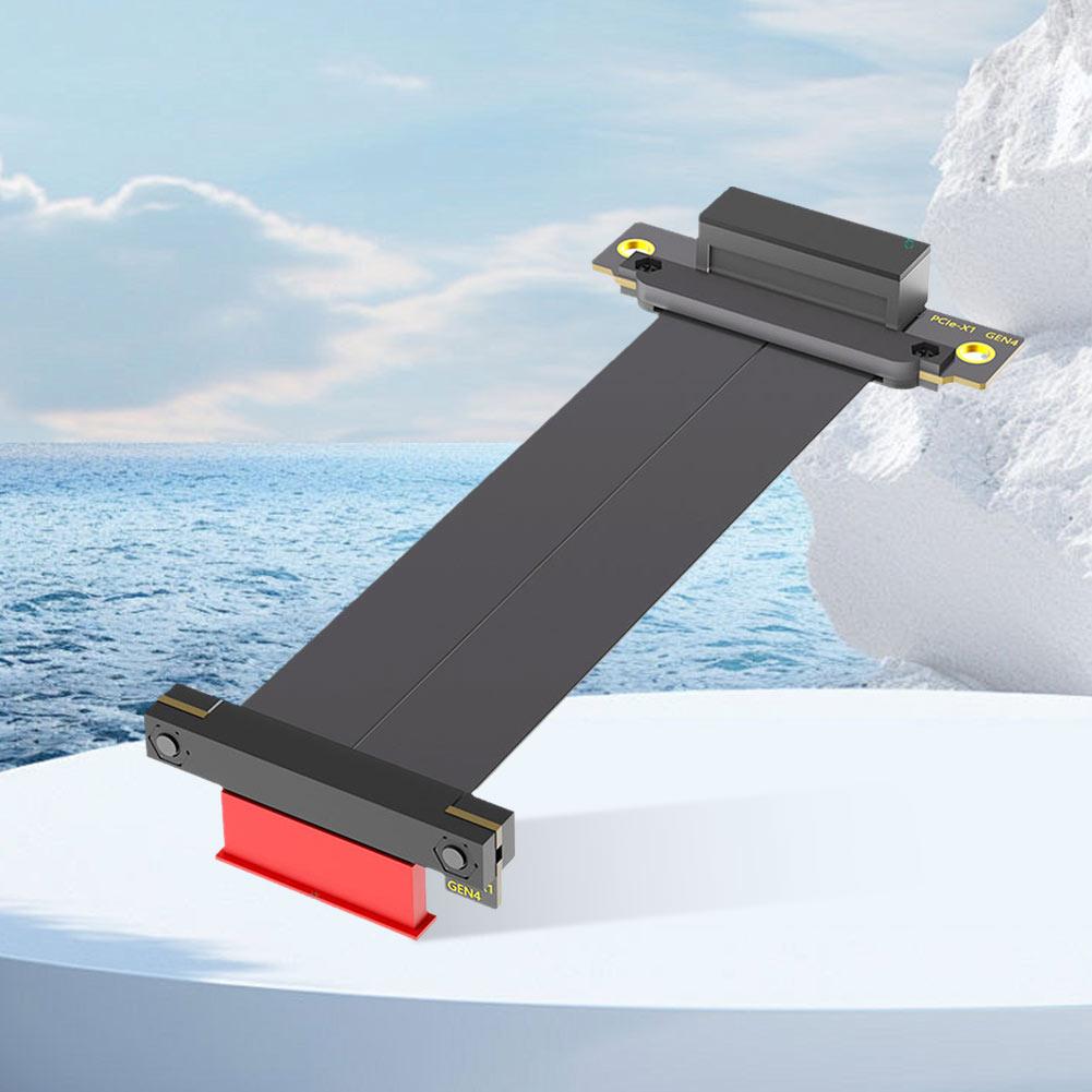 PCI-E 4.0 X1/X4 Riser Cable PCIE 4.0 Extension Cable Black High Speed GPU Riser Cable PCI-E 4.0 Riser Video Card Extension Cable