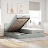 VidaXL Ottoman Bed Frame with Light Grey Mattress 200x200 Cm Velvet 3312911