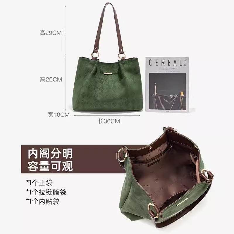 Hva uen Tasche Damen Neu Trendig Pendler Retro Große Kapazität Schulter-Tragetasche Premium-Gefühl