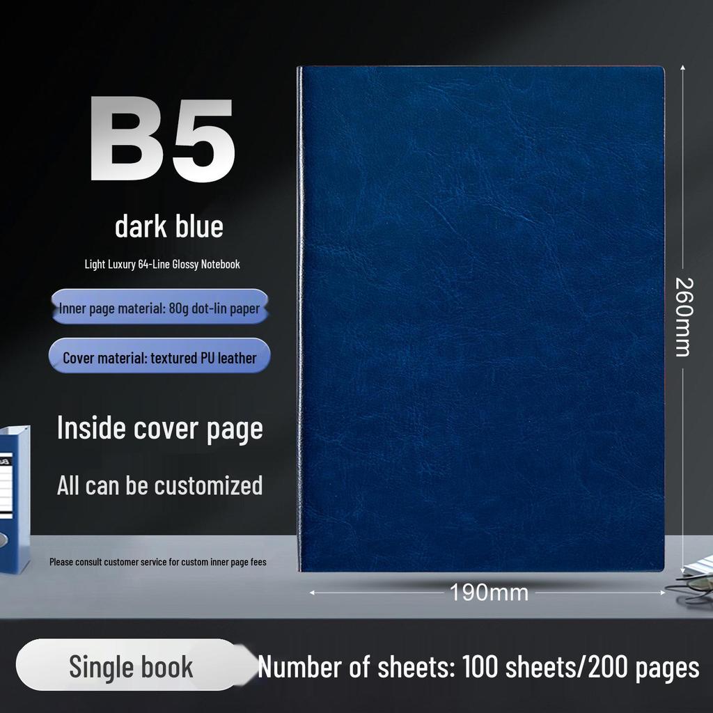 Customizable A5/B5 Business Notebook with Logo - Thick Cover for Office Meetings