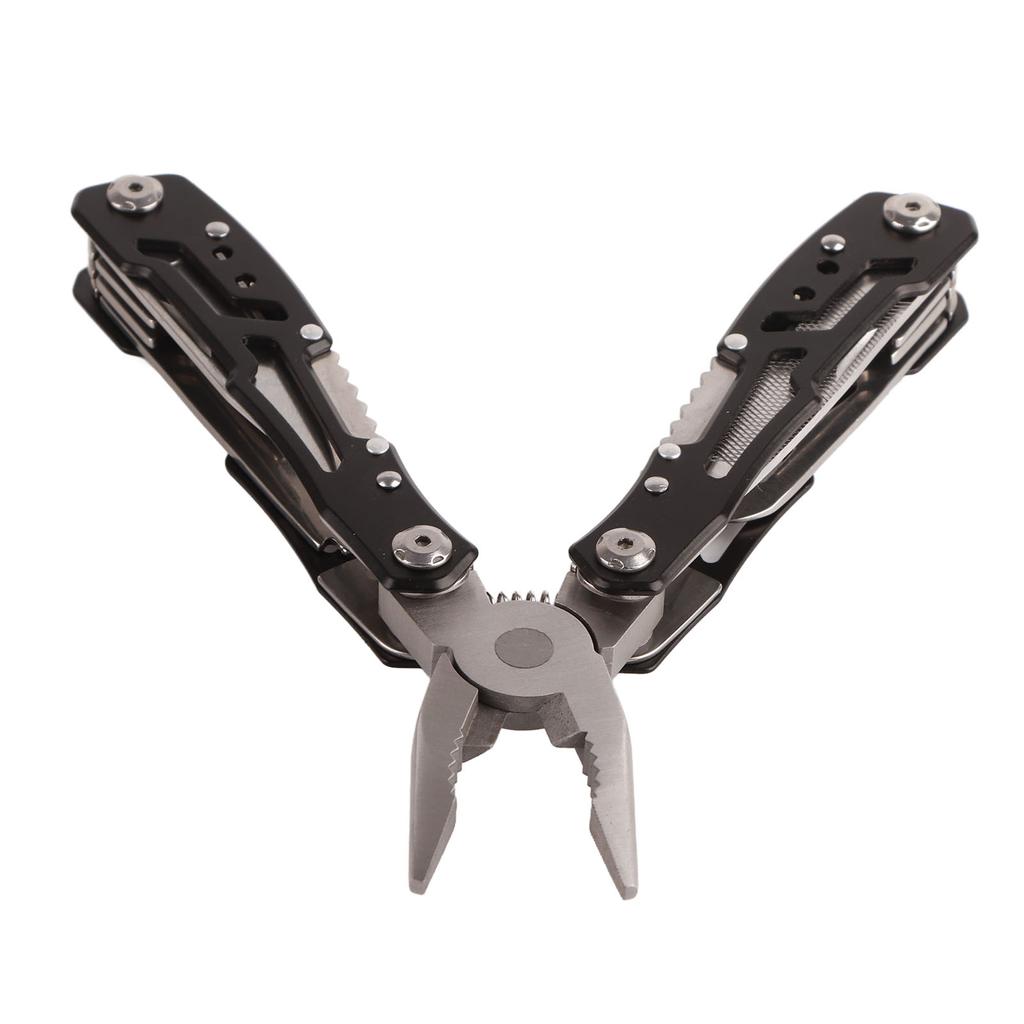 Multi Function Folding Tool Pliers Stainless Steel Portable for Outdoor Camping Black