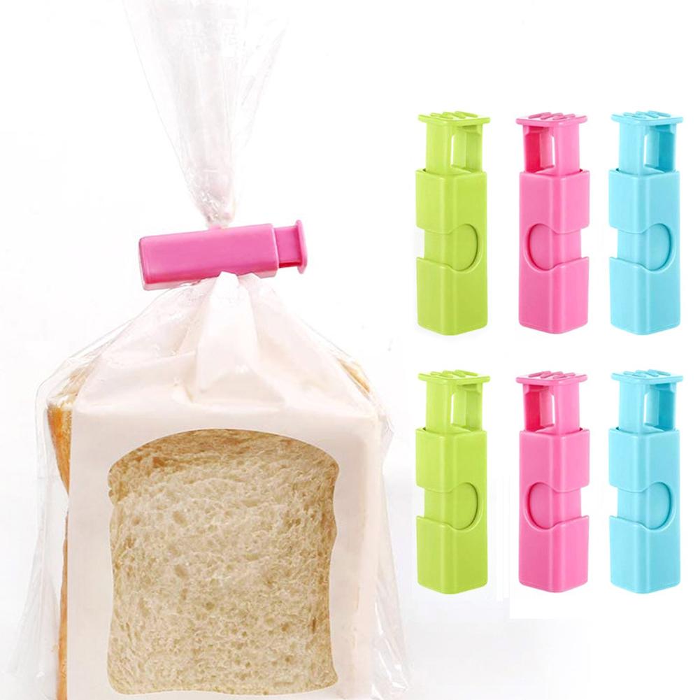 8pcs Food Storage Seal Bag Clips Pressure Spring Plastic Fresh-Keeping Sealing Clip Moisture-Proof Antiskid for Kitchen Gadget