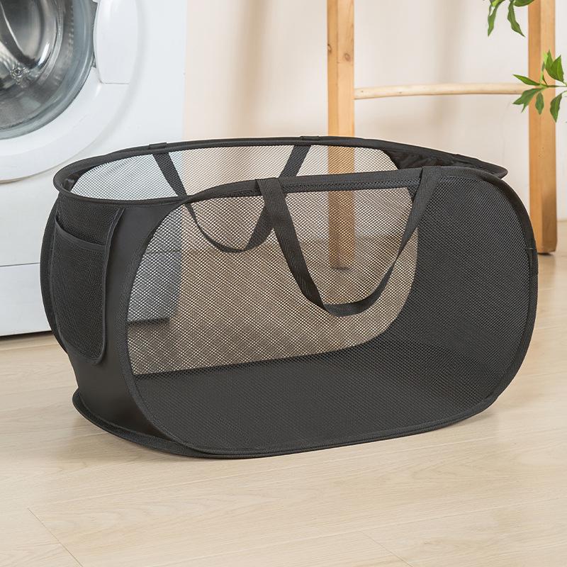 Faltbarer Wäschekorb und Aufbewahrungskorb – Sport Badminton Netz Wäschebeutel