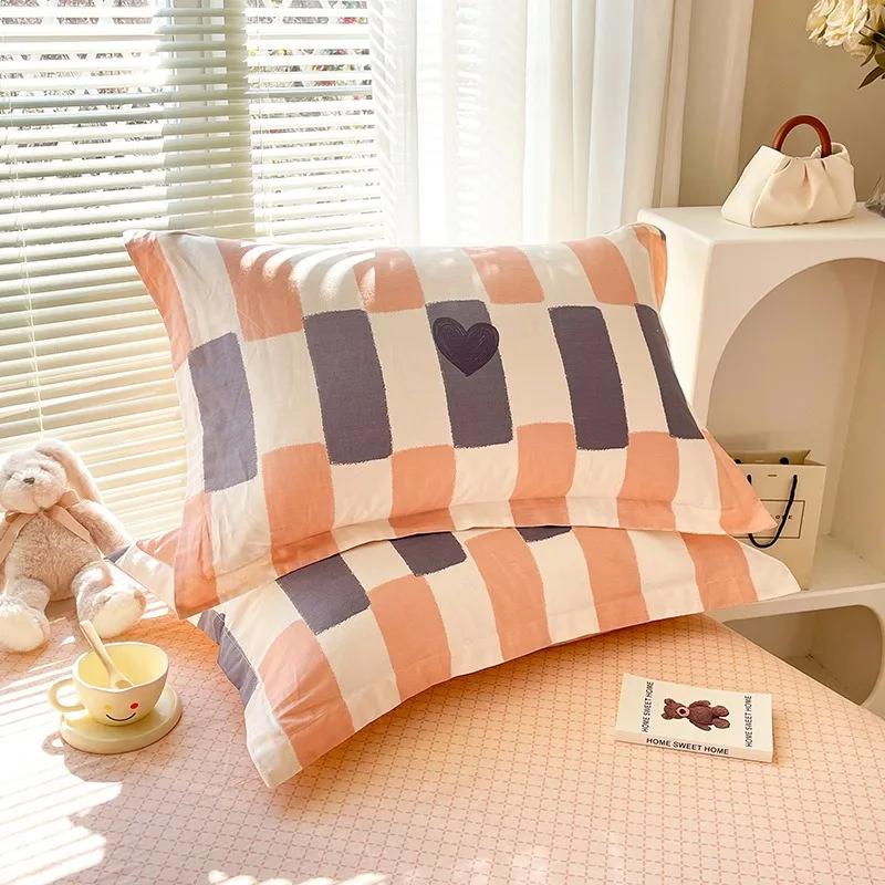 100%Cotton Pillowcases Pair Pack Cotton Pillowcases for Home Use 48x74cm Pillow Case Skin-friendly Comfortable 2pcs pillowcases
