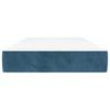 Pocket Spring Mattress Medium Firmness Dark Blue 80 X 220 X 20 Cm Velvet