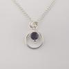 Iolite Gemstone 925 Sterling Silver Handmade Women's Necklace Elegant Pendant 1.2" PP-68-9