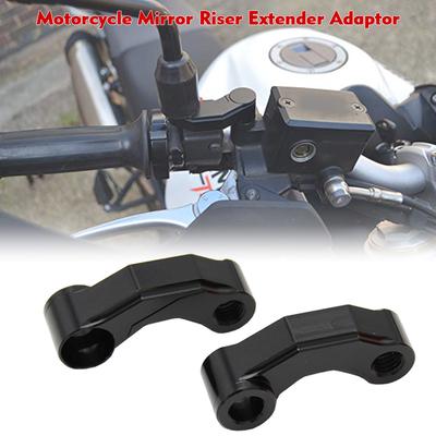 Motorcycle Mirror Riser Extender Adaptor Handlebar Mount Mirror Riser Extenders Spacers Extension
