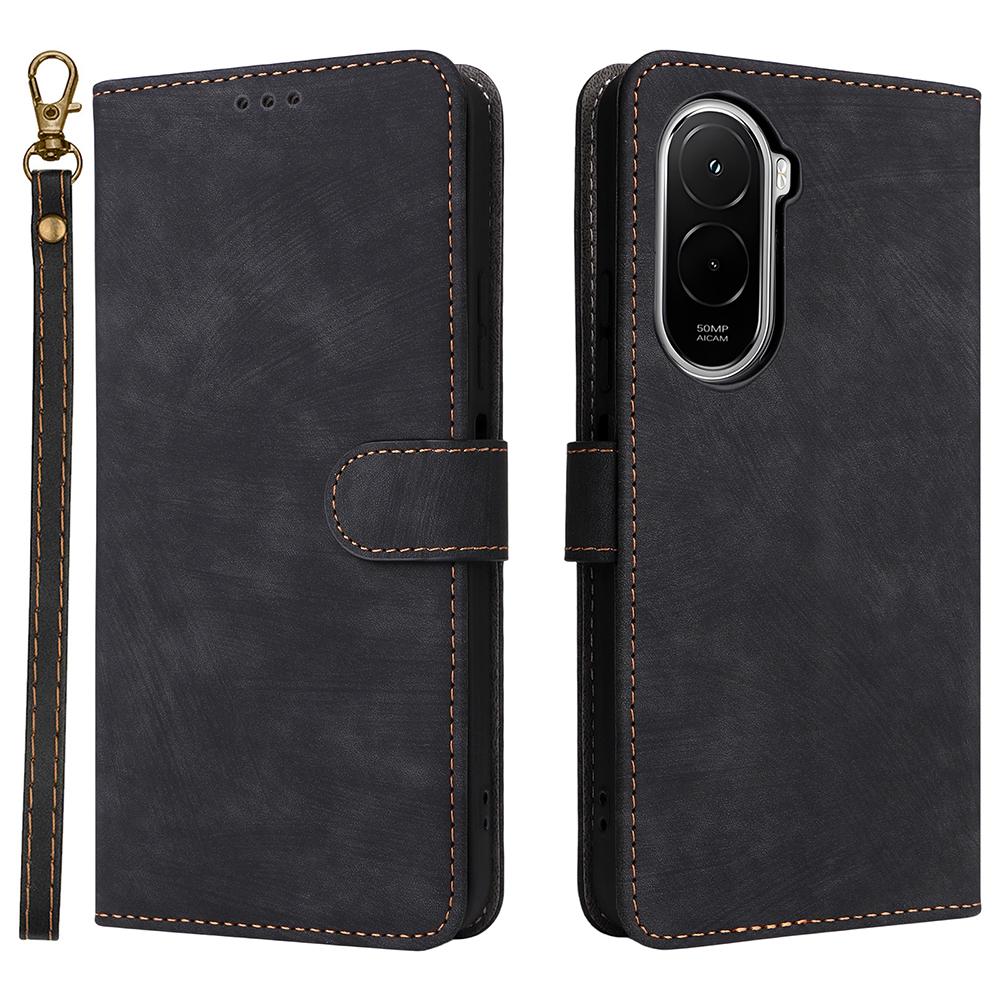 For Xiaomi Poco M7 Plus 5G/Poco M7 4G (169mm) Case Wallet RFID Blocking PU Leather Phone Cover Stand with Strap