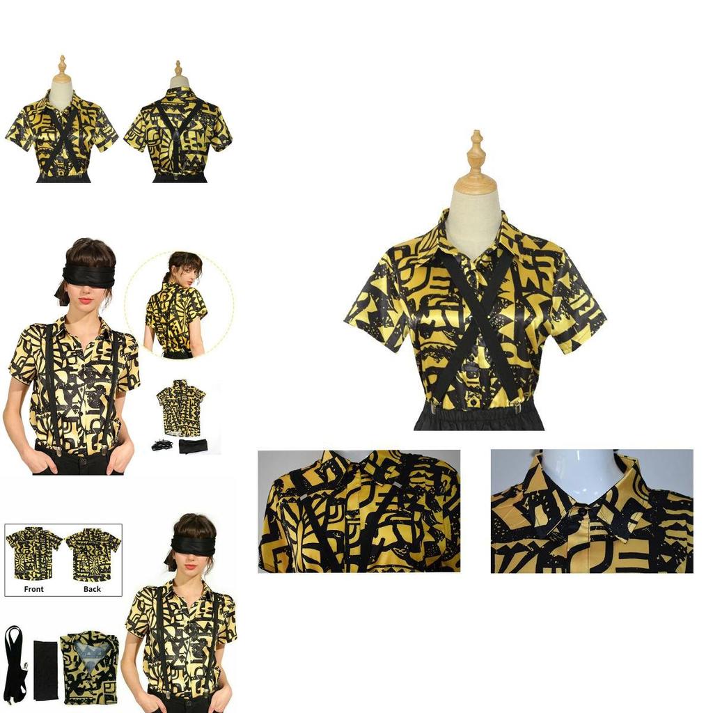 Mädchen Halloween Cosplay 3 Eleven Kostüm Shirt Träger Augenbinde