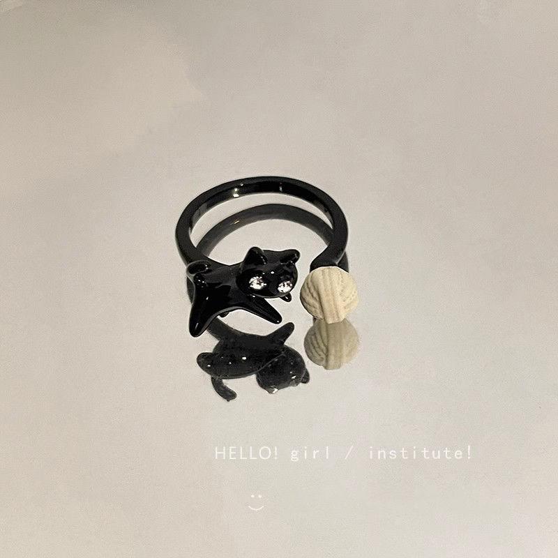 Vintage White Enamel Metal Irregular Shape Geometric Open Adjustable Ring for Women Girl Jewelry Birthday Gifts Anillo Hombre
