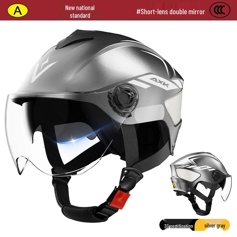 3C Certified Summer Electric Motorcycle Helmet: Sun Protection, Safety, Universal Fit for Men and Women
