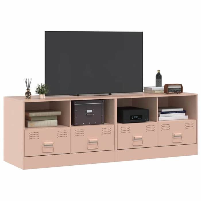 VidaXL Meubles TV 2 pcs rose 67x39x44 cm acier 841742