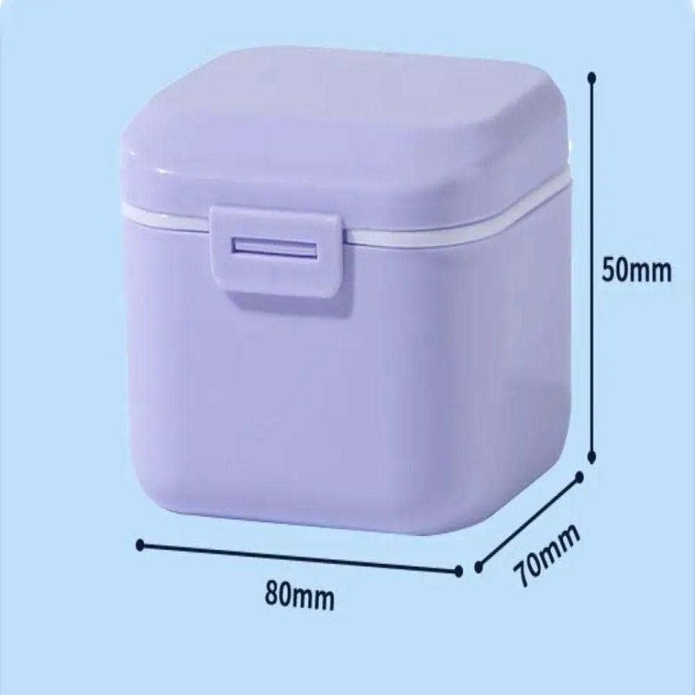 Travel Double Layer Braces Box Draining Mini Orthodontic Retainer Case Portable Denture Storage Box
