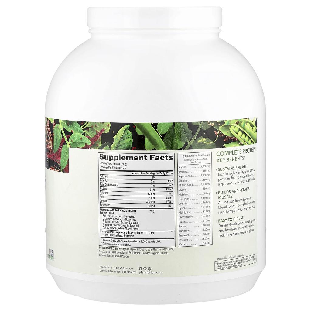 PlantFusion Complete Protein, Natural, 2.1 Kg (4.36 Lb)