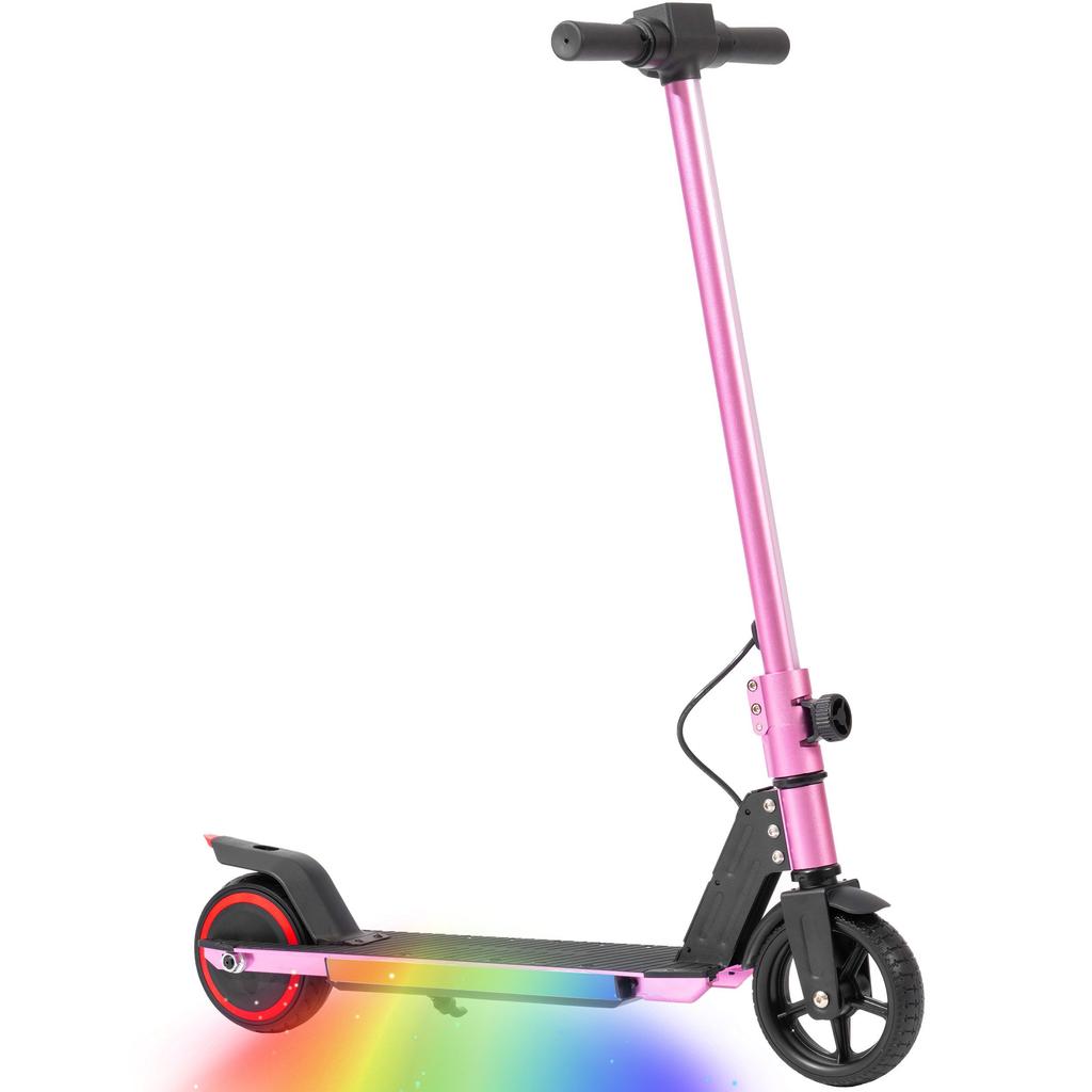 Monopattino elettrico da città 6,5'' per 6-12 anni 60Wh, max. 5-8 km, capacità di carico 50 kg, 14 km/h, monopattino cittadino pieghevole per bambini con illuminazione, EBS+freno a pedale