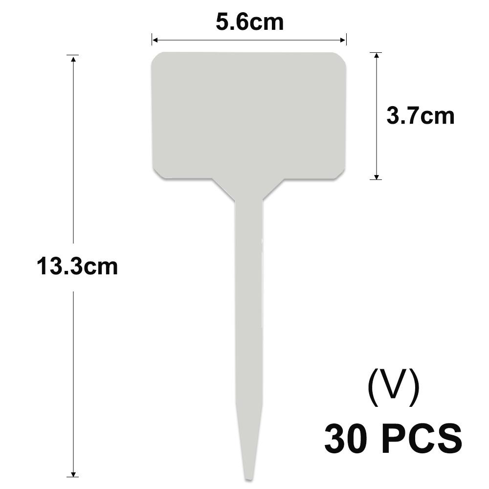 Tall White Tee Tags for Garden Plants Potted Waterproof Anti-UV T Labels Greenhouse Flower Vegetables Herb Markers Sign Stakes