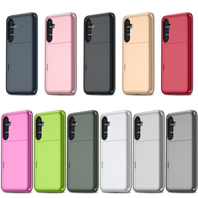 Etui portfelowe na telefon Samsung Galaxy S23 S21 FE S24 S22 Plus Note 20 Ultra A55 z uchwytem na karty, osłona, etui ochronne