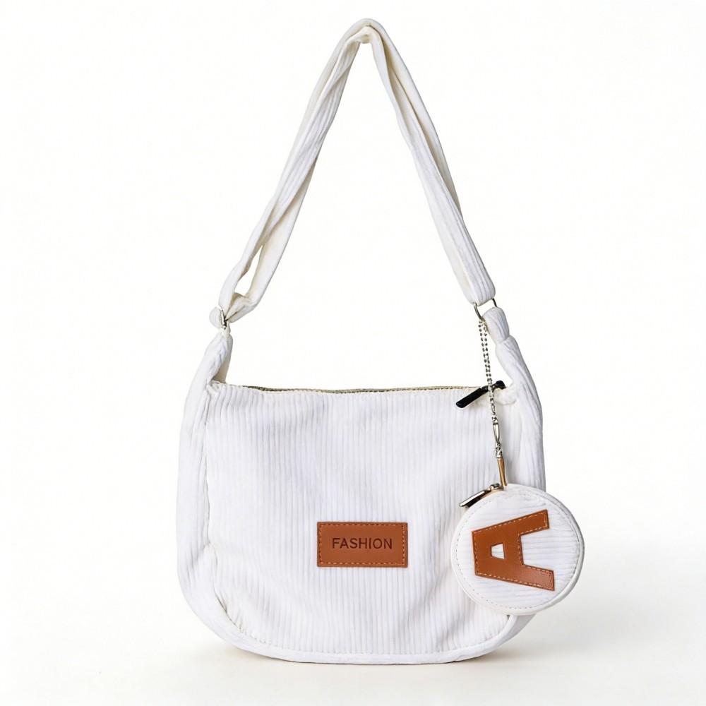 Corduroy cloth bag women's fresh and retro tote bag new messenger bag Mori family child and mother bag versatile couple bag