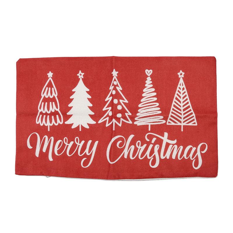 

1 шт. Милая рождественская льняная наволочка для подушки, домашний диван, декоративный праздничный рождественский односторонний наволочка с принтом