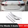 For Mazda 3 Axela 2014 2015 2016 Chrome Car Rear Light Lamp Eyebrow Cover Trim Taillight Eyelid Garnish Strip Accessoires