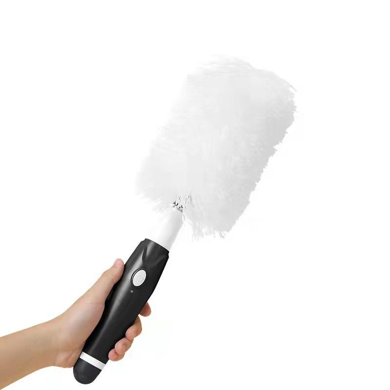 Electric Spin Duster with Bendable Feather Brush, 180-Degree Rotation for Cross-Border Cleaning