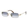 Logo Metal Rectangular Sunglasses Women Sunglasses Light-Gold MUB50SZVN80O