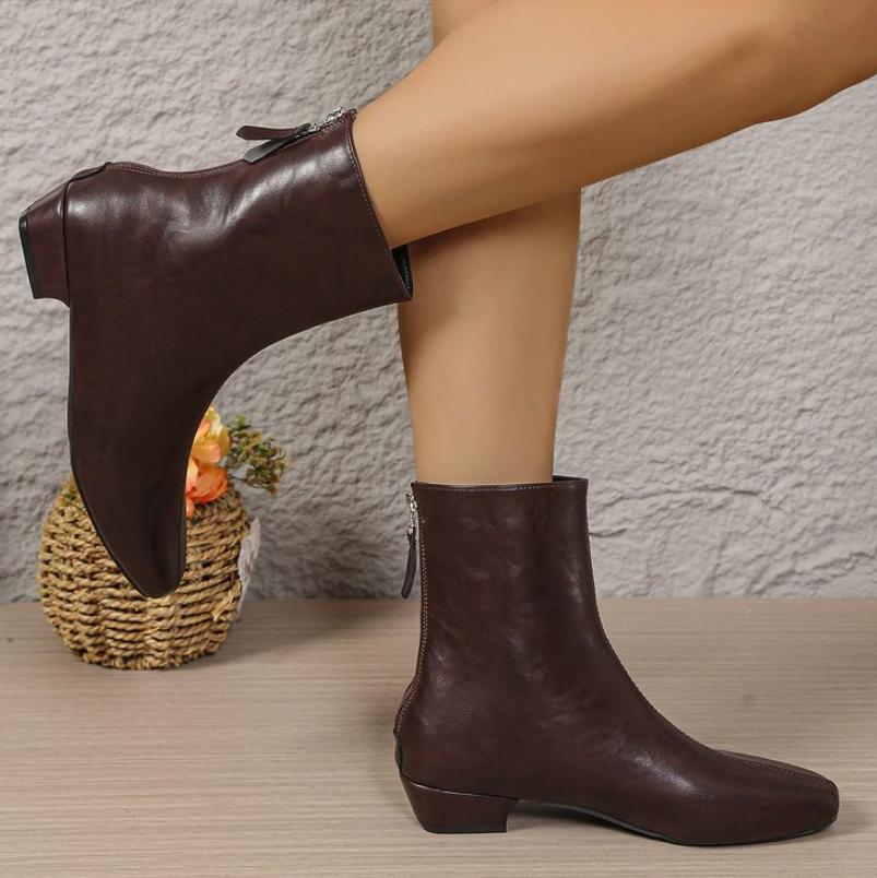 Autumn Vintage Slimming Women Ankle Boots Ladies Concise Low Heel Short Botas Zapatos De Mujerr Gothic Boot Botines Para Mujeres