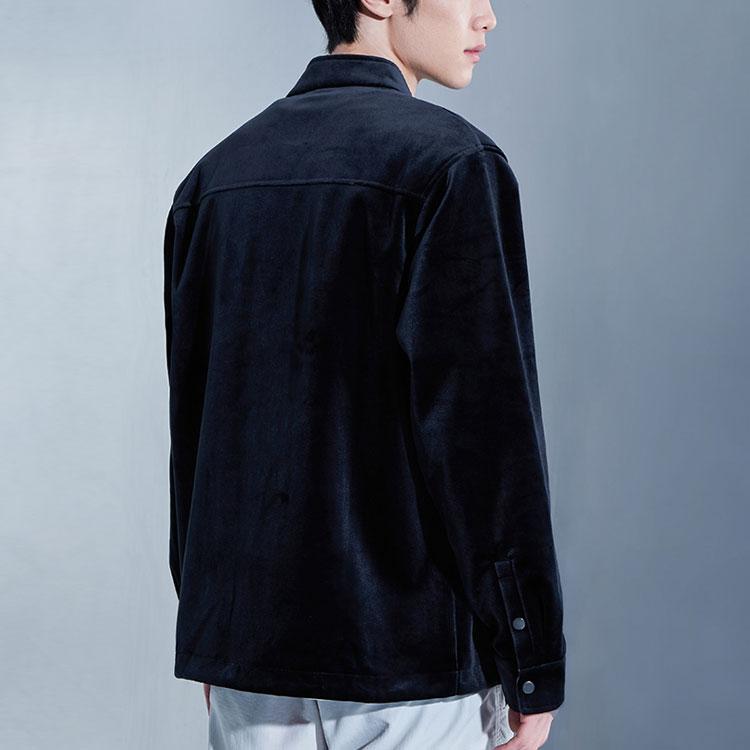 Li Ning X Kong Shan Ji Collaboration Sports Basketball Series Embroidered Knitted Sports Jacket Men Jacket Black AFDR439-1