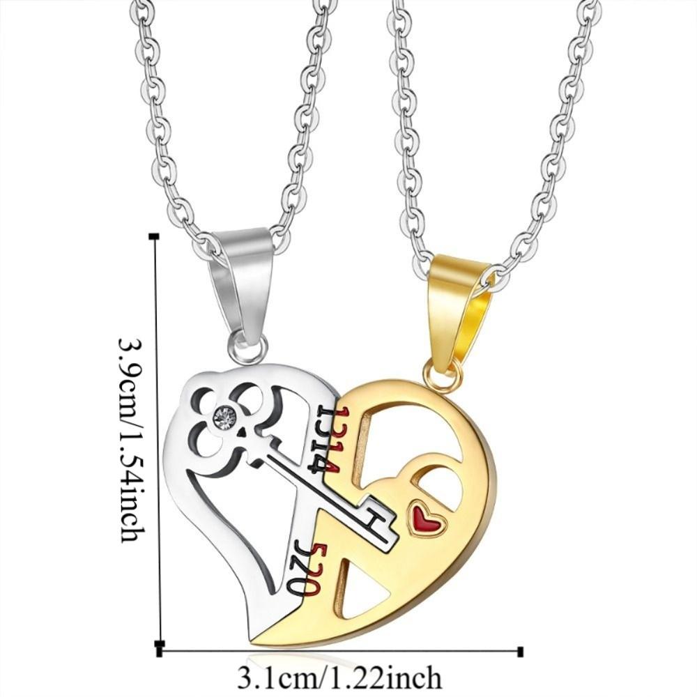 Personalized Design Pendant Necklace Titanium Steel Heart Shape Necklace  Couple Accessories