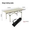 Portable Metal Roll-Up Folding Table for Camping, Picnic, and BBQ