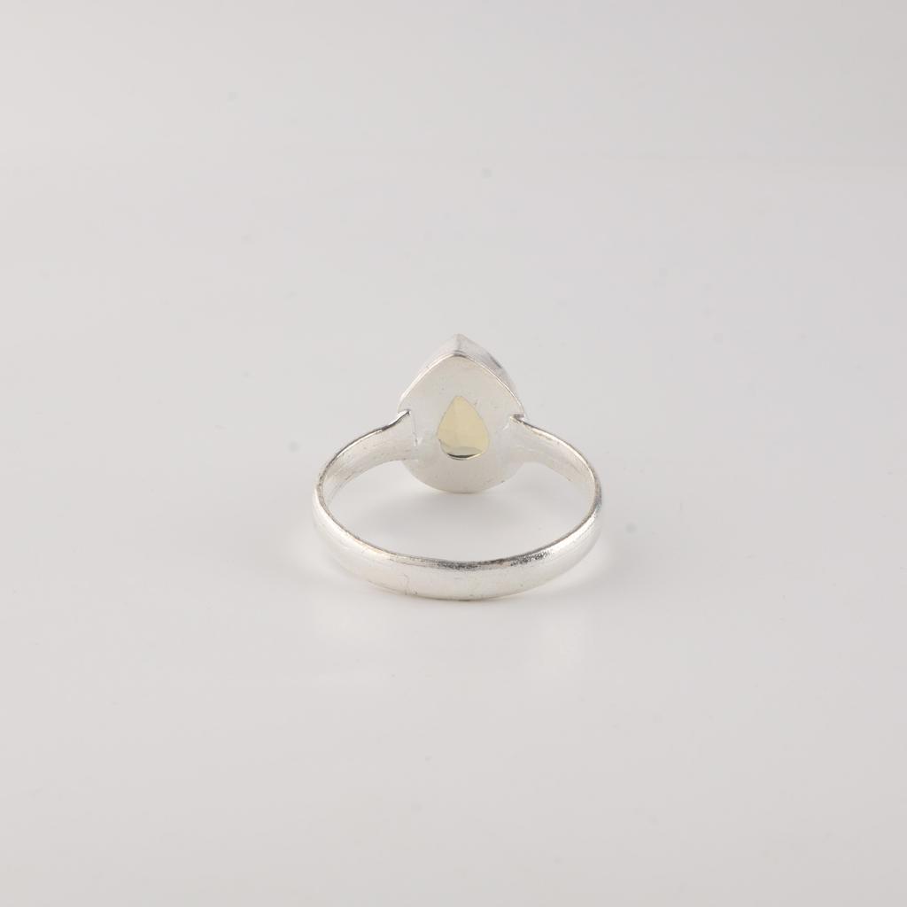 Milky Opal Gemstone 925 Sterling Silver Handcrafted Jewelry Women Ring Wedding Gift For Wife RR-76-17