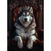 Dog Royal Portrait Alaskan Malamute Basset Hound Bulldog Poster Print Wall Art Pictures Canvas Painting Room Home Decor Gift