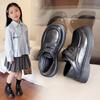 Children's Black British Style Leather Shoes - Suitable for Boys and Girls In Primary School, Perfect for Spring, Autumn, and All Seasons.