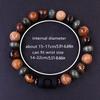 12 Constellations Natural Stone Beaded Bracelet Zodiac Tiger Eye Stone Bracelet for Women Men