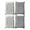 High Absorbency Pack of 4 Double Sided Velvet Towels Pads for Car Washing and Interior Scrubbing Effective Dirt Removal
