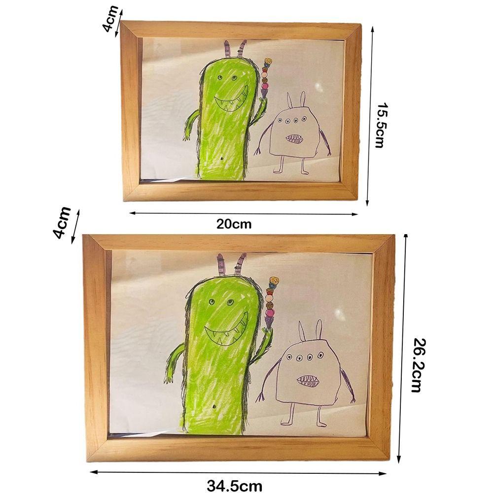 Rotatable Photo Frame Changeable Picture Frame Creative Wooden Kids Art Frame  for Kids
