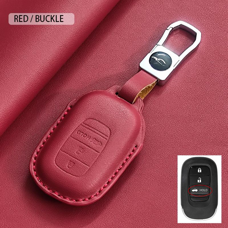 Car Key Case Cover Fob For Honda Accord Civic 11Th Hr-V Cr-V Pilot Sport Si Ex Keyless Keychain Durable