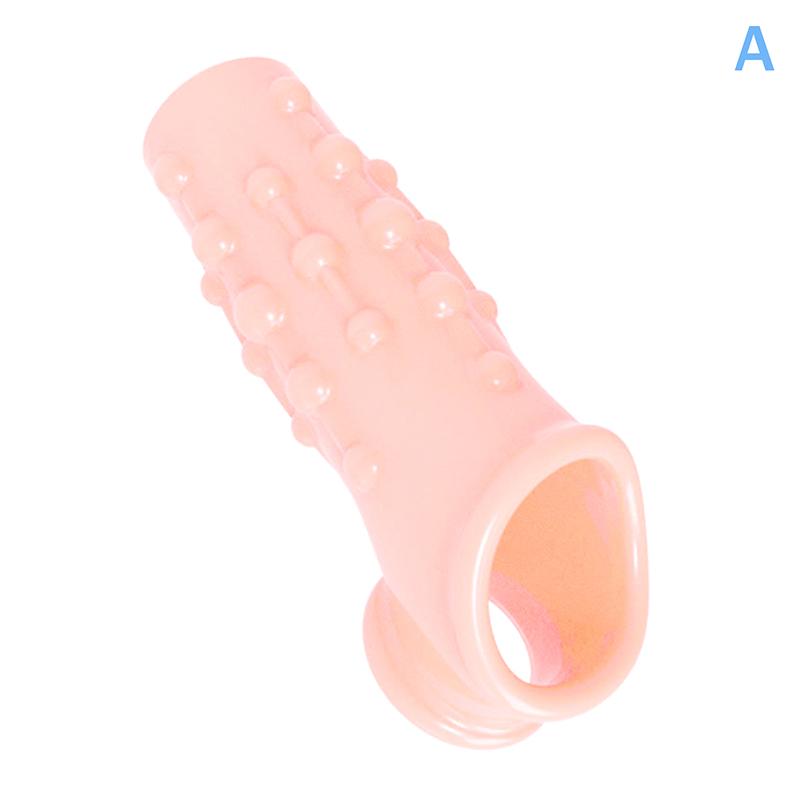 Adult Penis Ring Extension Sleeve Reusable Male Cock Rings for Ejaculation Delay Male Sex Toys No Vibrator Required