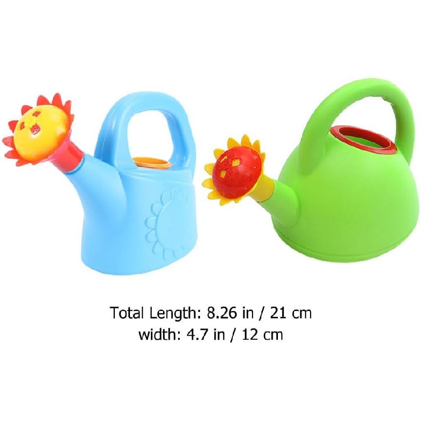 2pcs Watering Can Gardening Tool Cartoon Bathing Toys Summer Beach Plaything Sprinkler Swimming Pool Toy for Indoor Outdoor (Random Color and Style)