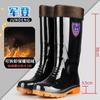 Kitchen High Tube Thickened Chef Rubber Shoes Non-slip Rain Boots Waterproof and Oil-proof Kitchen Shoes Beef Tendon Sole Men's Long Tube Water Shoes