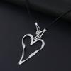 Silver love necklace long ins high-end women's jewelry