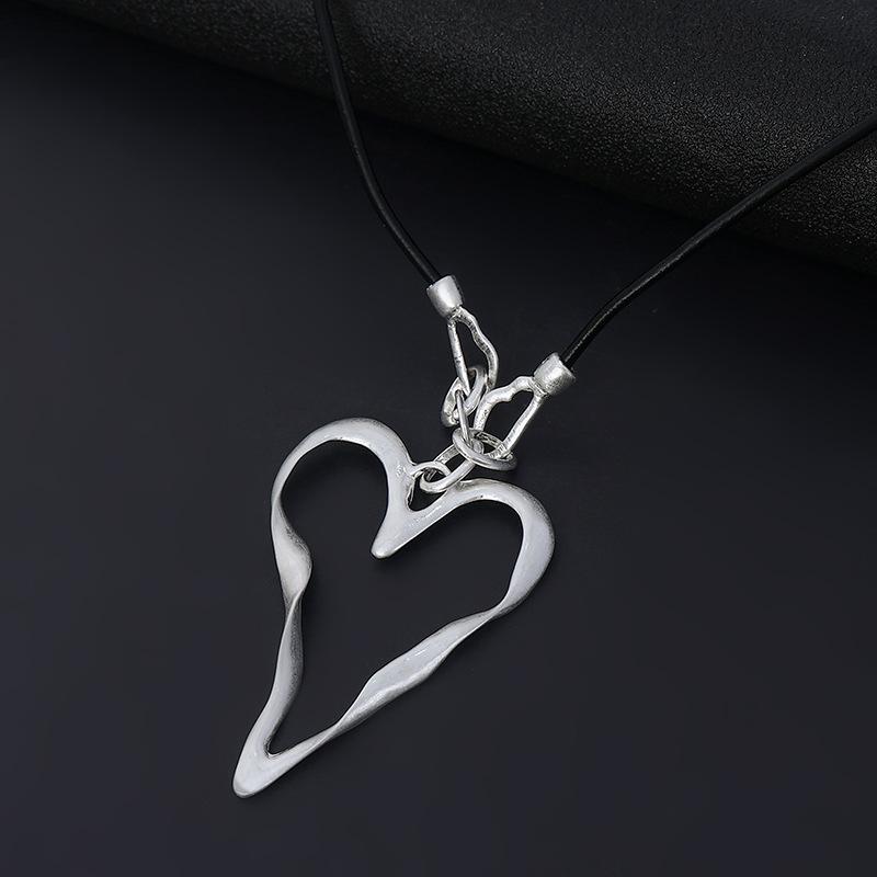 Silver love necklace long ins high-end women's jewelry
