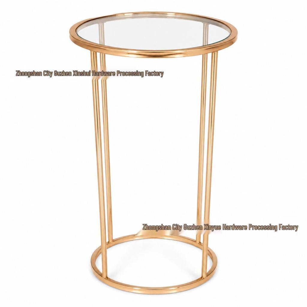 Gold & Iron Electroplated Round Flower Stand for Weddings & Home Decorations