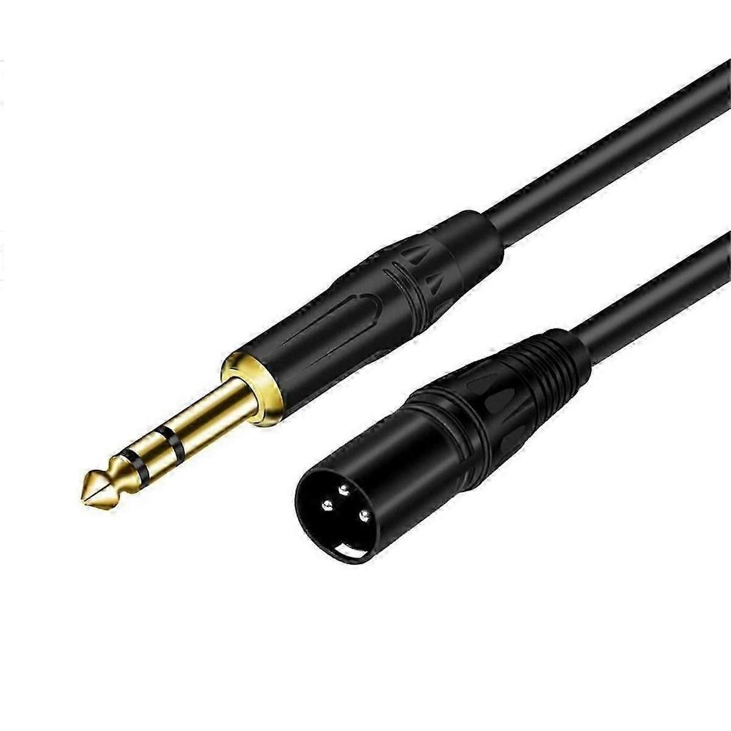 2pack 6.35 Mm 1/4 Inch Male To Xlr Male Audio Stereo Mic Cable - Male To Xlr Male Balanced Speaker