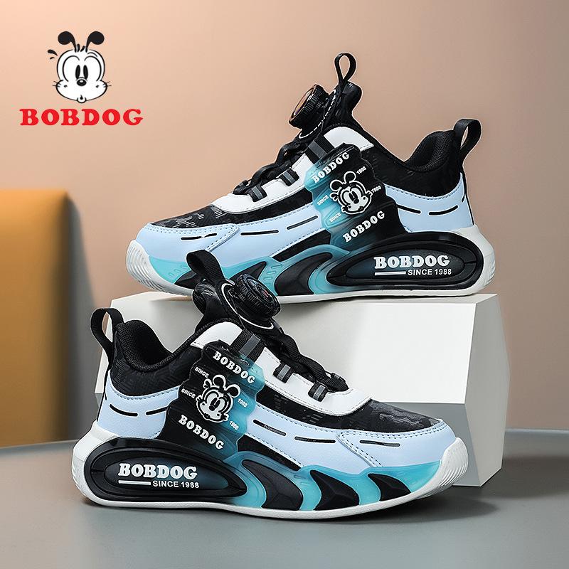 Babu Bean Boys Shoes Spring and Autumn 2025 New Rotating Button Medium and Older Children's Mesh Breathable Children's Sneakers