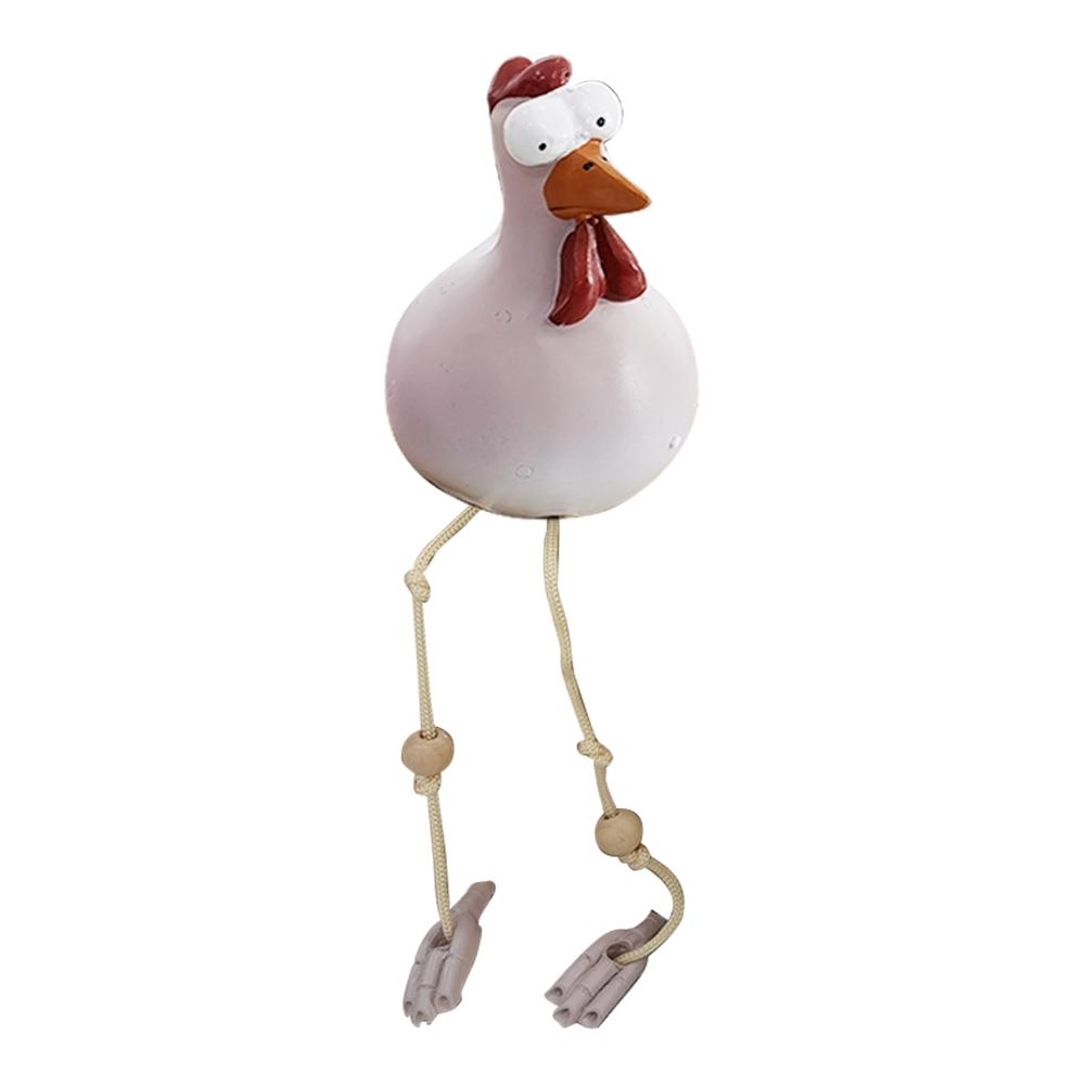 Big-eyed Chicken Creative Statue Craft Handicraft Long Feet Creative Sculptures Waterproof Perfect Gifts for Outdoor Indoor Yard