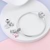 Rosa Serie S925 Sterling Silber Parfüm Würfel Karussell Katze Charms Fit Original Armband Für Frauen Schmuck Machen Geschenk