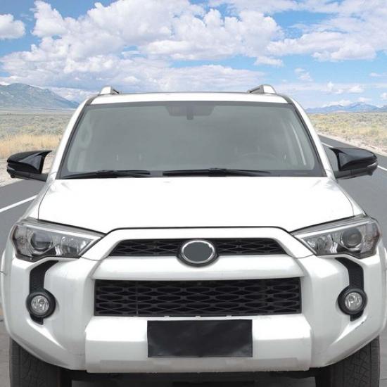 Gloss Black Horn Wing Style Door Mirrors Cover Trims for 4runner 14+ Accessories